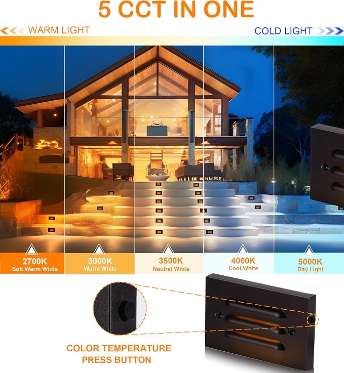 CLOUDY BAY 5CCT 12V 4W Low Voltage LED Step Light - Image 3