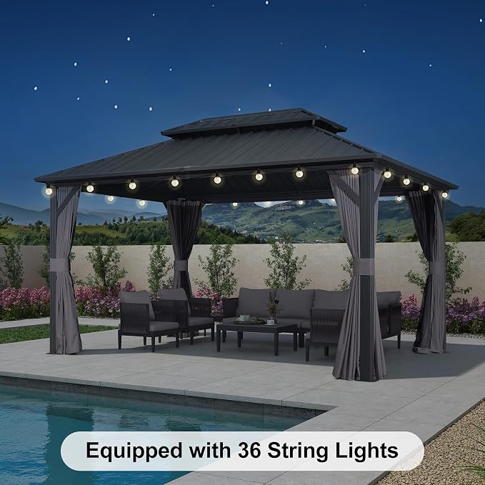 PURPLE LEAF 10'x14' Hardtop Gazebo - Image 2