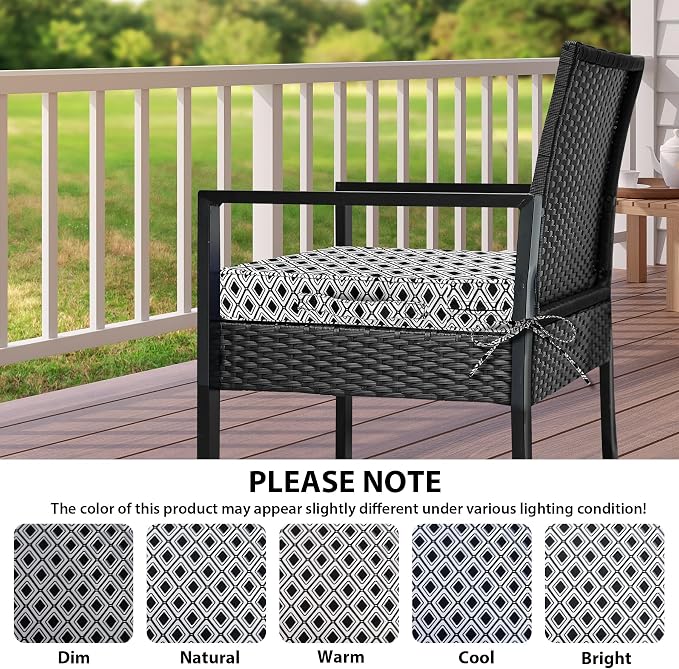 Outdoor Chair Cushions Set of 4, Waterproof Outdoor Seat Cushions - Image 7