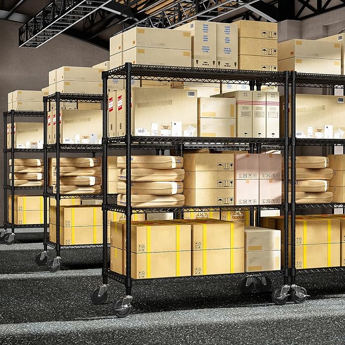 53" W Storage Shelves 1760LBS 4 Tier Metal Shelving Unit - Image 7