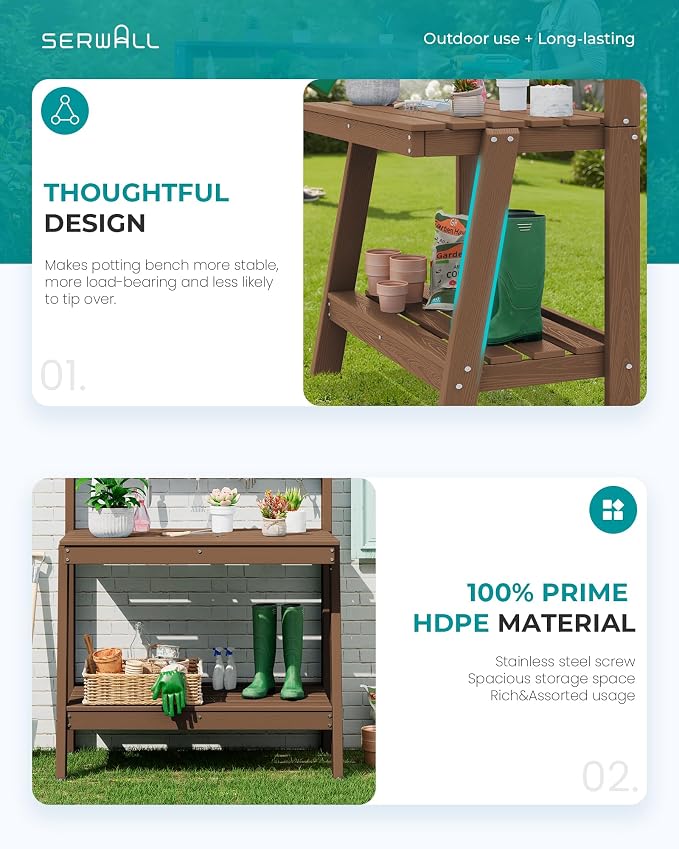 SERWALL Potting Bench Outdoor - Image 5