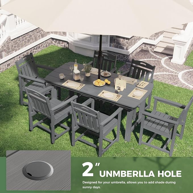 HDPE Outdoor Patio Dining Set - Image 5