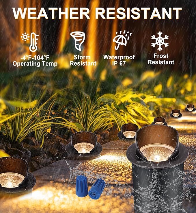 CLOUDY BAY 9W Well Lights Landscape LED In Ground Outdoor, Shielded Top - Image 7
