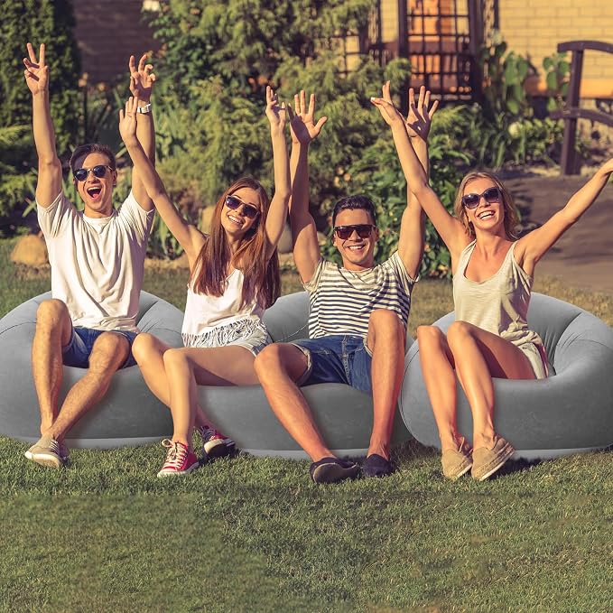 Realspring Inflatable Bean Bag Chairs Outdoor Blow up Camping Chairs Inflatable - Image 2
