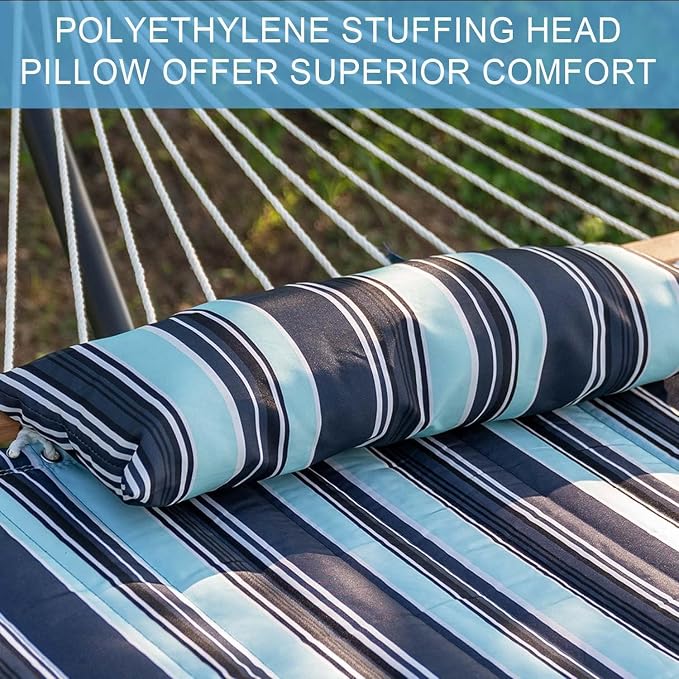 Lazy Daze Hammocks 12 FT Quilted Fabric Double Hammock - Image 4
