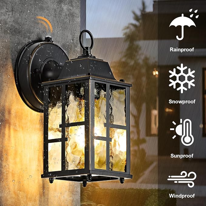 OKELI 2-Pack Dusk to Dawn Outdoor Wall Lights, Weatherproof Exterior Lighting - Image 2
