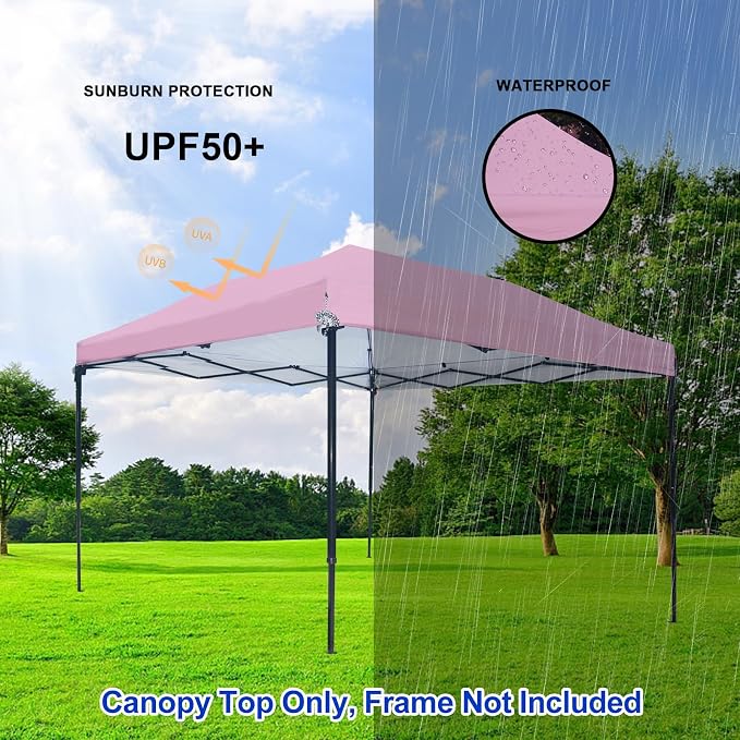 Joramoy 10×10 Canopy Replacement Top Only, Waterproof Pop Up Canopy Tent Top - Image 3