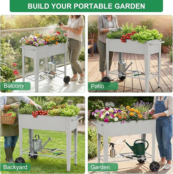 Elevated 32" Tall Raised Garden Bed - Image 9