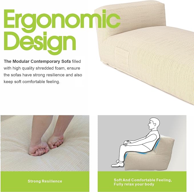 Outdoor Bean Bag Lounger Chair, Big Comfy Outdoor Daybed - Image 5