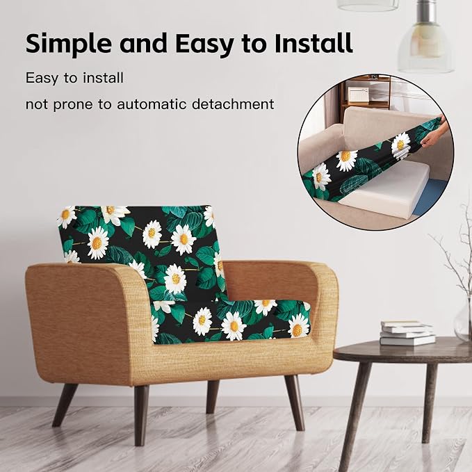 8Pcs Patio Cushion Covers, Outdoor Cushions Covers, Stretch Cushion Covers - Image 5