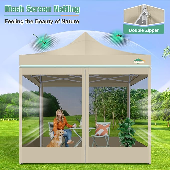 COBIZI 10x10 Canopy Tent, Heavy Duty Pop up Canopy - Image 7