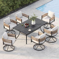 Grand patio Outdoor Dining Set, 7-Piece Patio Table and Chairs Set, Metal Woven by GrandPatio