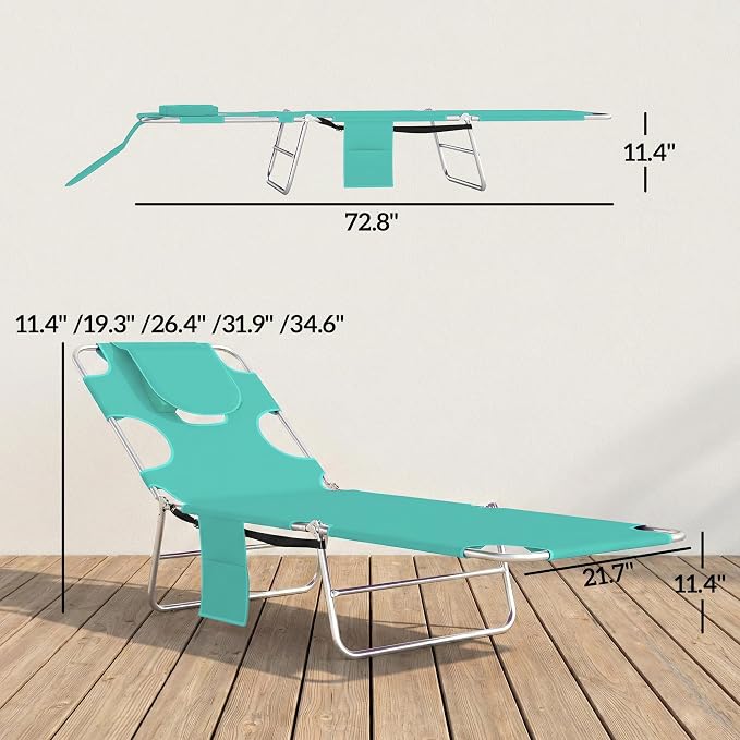 Outsunny Chaise Lounge Chair Outdoor - Image 3
