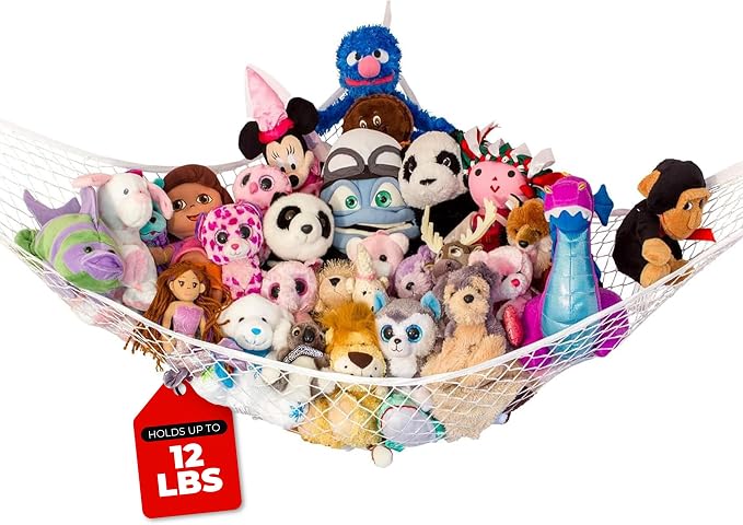Lilly's Love Stuffed Animal Hammock | Corner Hanging Organizer, Toy Storage by LillysLove
