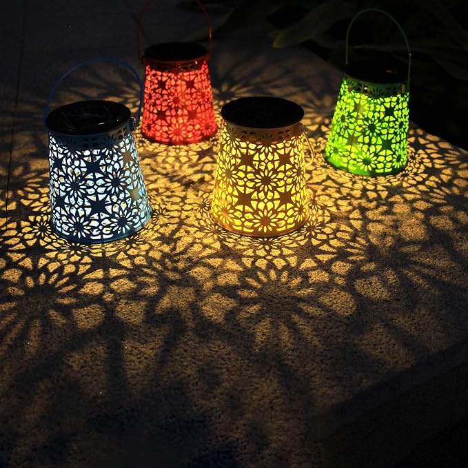 4pack Solar Lanterns Outdoor Waterproof Hanging Lights Gifts - Image 8