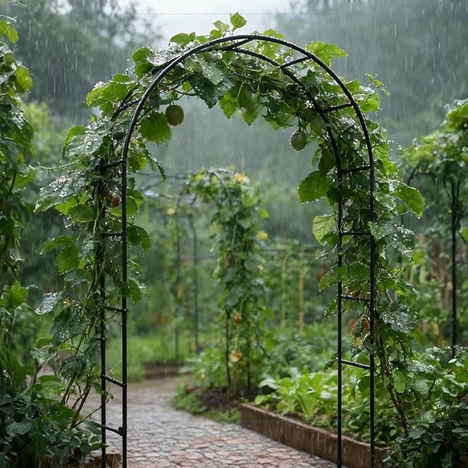 Metal Pergola Arbor, Heavy Duty Reinforced Thick Iron Pipe - Image 5