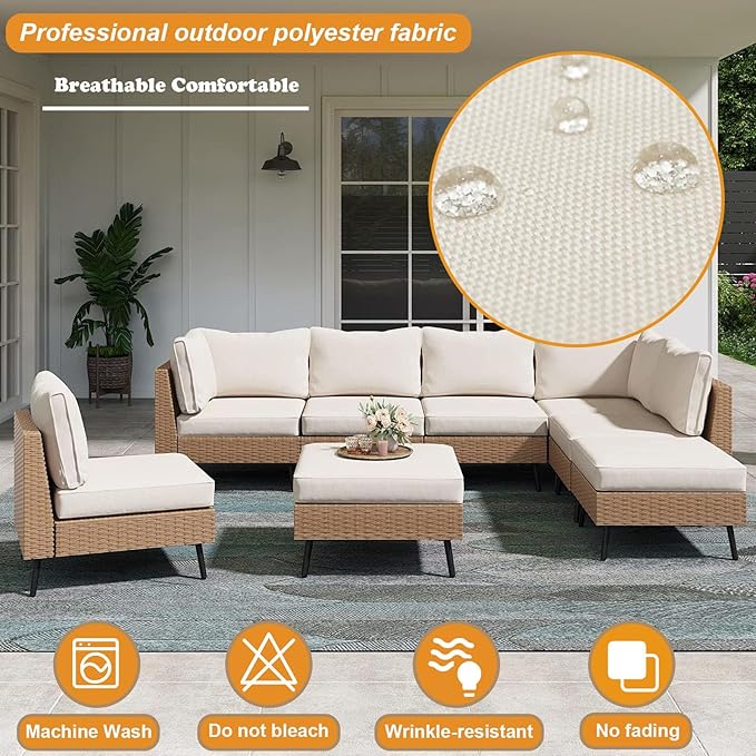 Outdoor Cushion Covers for Patio Furniture, Patio Cushion Covers Replacement - Image 4