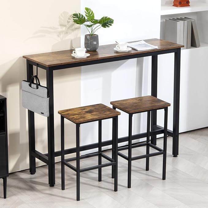 Finnhomy 52.7" Industrial Bar Table Set - Image 4