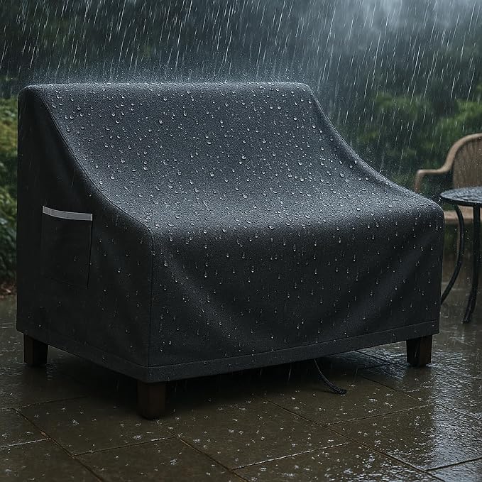 Outdoor Sofa Cover, Waterproof Patio Furniture Cover 58.3W x 32.7D x 31H inches - Image 3