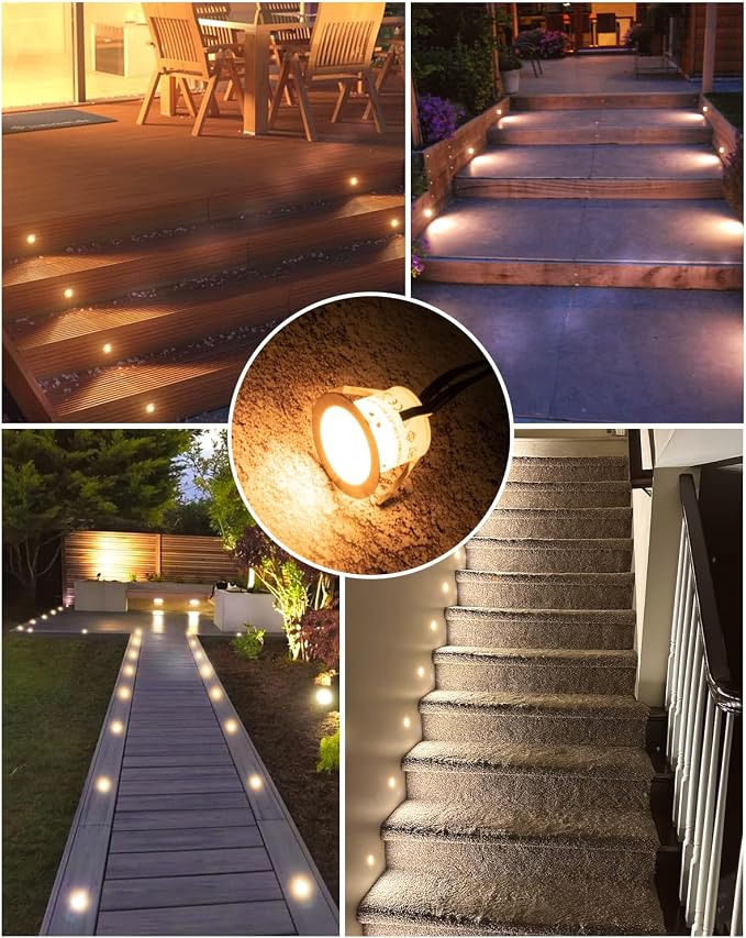 HIBOITEC Recessed LED Deck Light Kits, 12V Low Voltage Landscape Lighting IP67 - Image 6