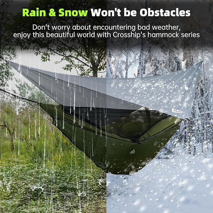 Camping Hammock with Mosquito Net, Underquilt & Rain Fly Tarp – 2 Person - Image 3