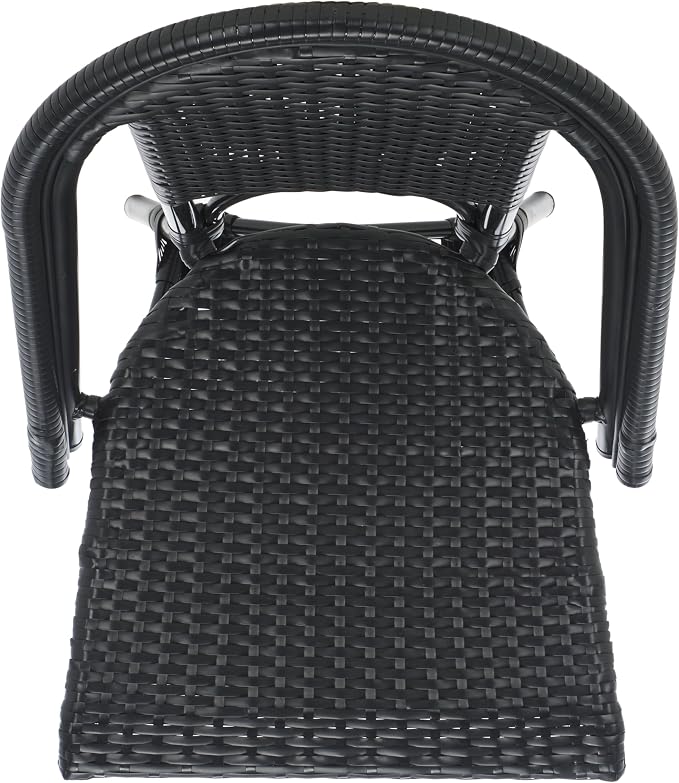 SAFAVIEH Outdoor Collection Torino Black Parisian Bistro Chair Set of 2 - Image 8