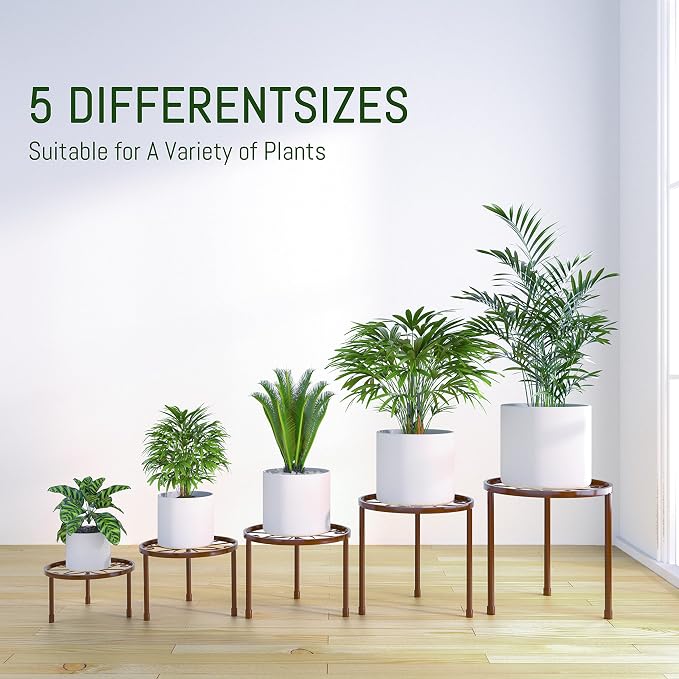 5-Pack Decent Metal Plant Stands, Heavy Duty Flower Pot Stands - Image 4