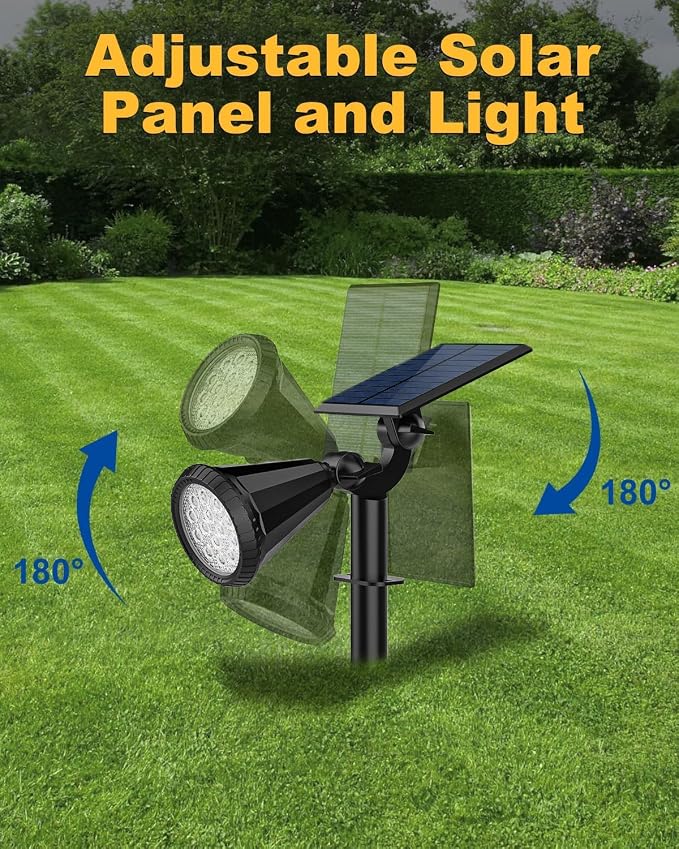 Solar Spot Lights Outdoor Color Changing, 7 Modes/14 LED Outdoor Solar Lights - Image 5