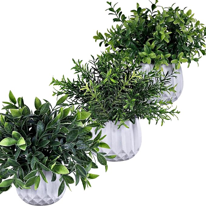 Winlyn 3 Pcs Faux Potted Plants Set - Image 6
