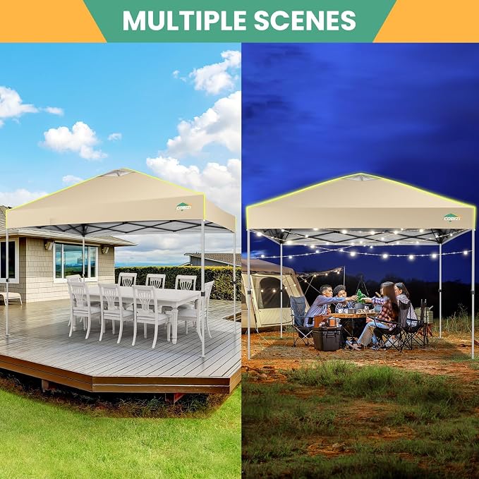 COBIZI 10x10 Pop Up Canopy Tent, Outdoor Party Tent Without Sidewall One Push - Image 2