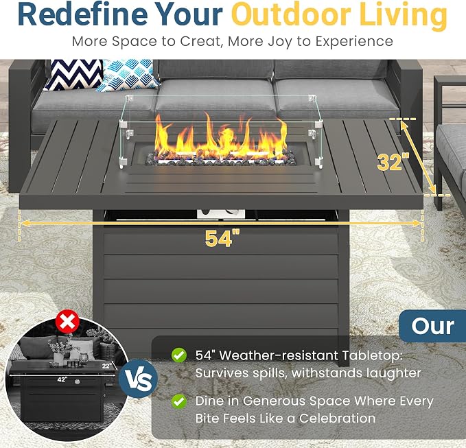 Wisteria Lane Aluminum Patio Furniture Set, Patio Conversation Set - Image 3
