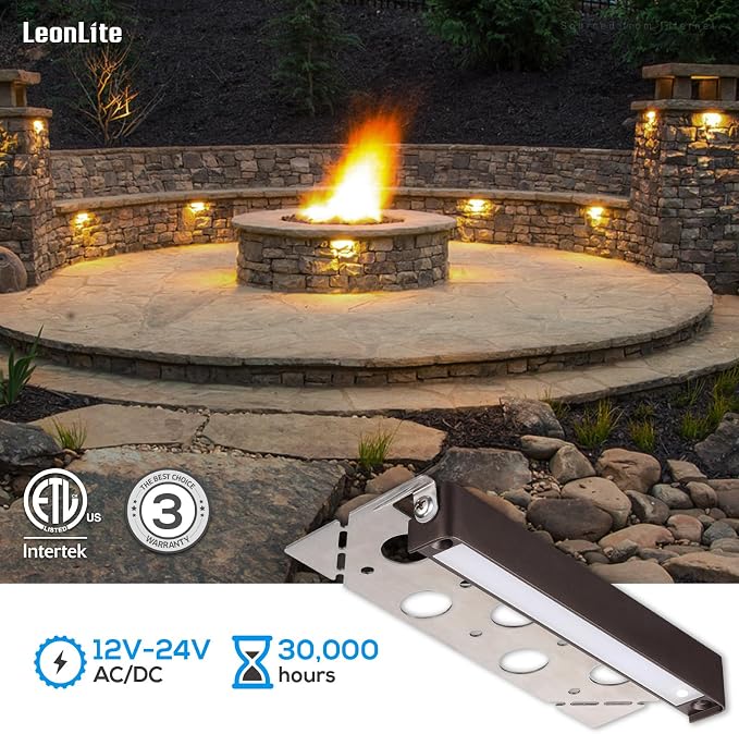 LEONLITE 8-Pack 7 Inch LED Hardscape Lighting, Update Retaining Wall Lights - Image 5