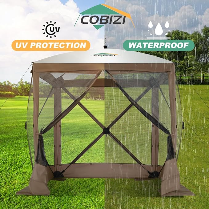COBIZI 6x6 FT Pop up Gazebo Tent, Screen Tent - Image 6