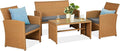 Best Choice Products 4-Piece Outdoor Wicker Patio Conversation Furniture Set by BestChoiceProducts