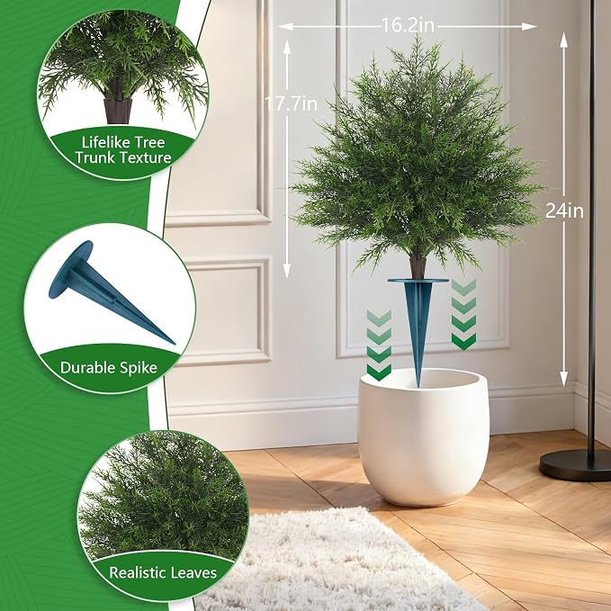 Artificial Cypress Topiary Bushes - Image 3