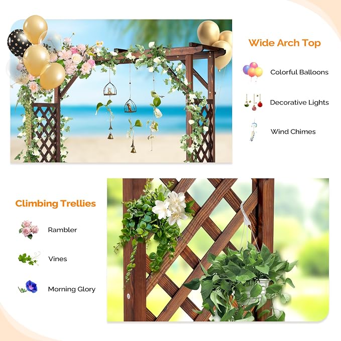 VINGLI Wooden Garden Arbor - Image 5