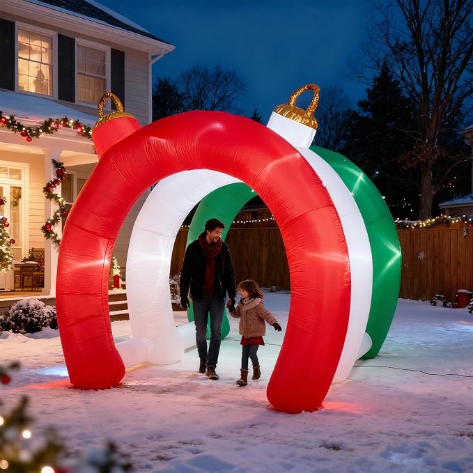 10.5 FT Christmas Inflatables Ornament Tunnel Arch Outdoor Decorations - Image 2