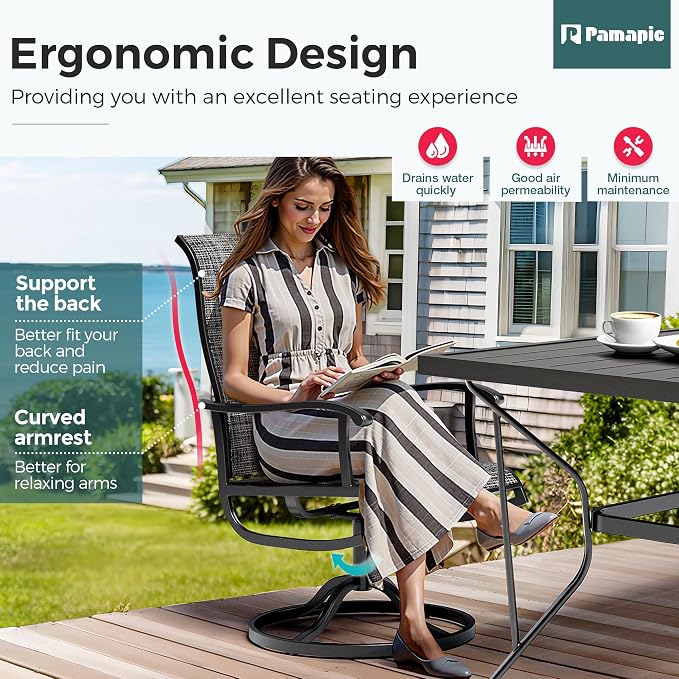 7-Piece Outdoor Dining Set, Patio Furniture Set - Image 3