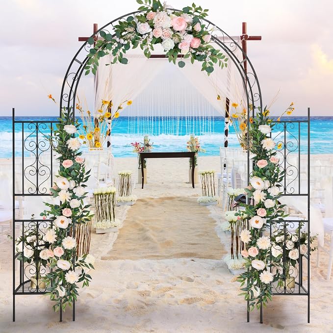 Garden Arbor with Planter Boxes, 7FT Wedding Arches - Image 3