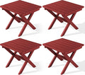 SERWALL Folding Outdoor Side Table Set of 4, Small Adirondack Side Table by SERWALL
