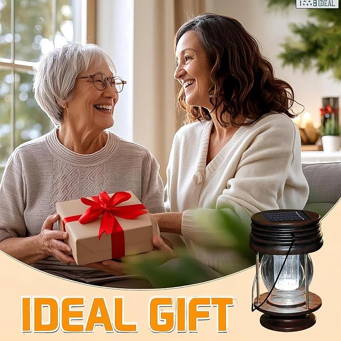 Solar Lantern - Hanging Solar Lights Outdoor - 2 Pack Solar Powered Waterproof - Image 7