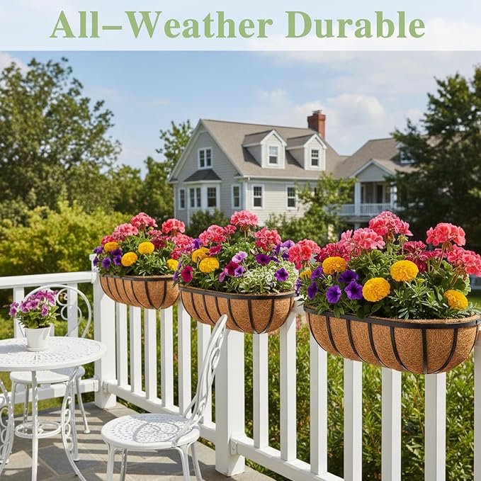 30 Inch Railing Planter Window Box Deck Balcony Rail Planter - Image 6