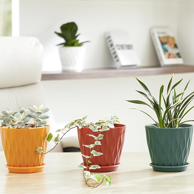 FaithLand 6-Pack 6-Inch Plastic Plant Pots - Image 7
