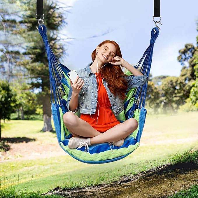 KPX Ourdoor Hanging Hammock Chair – Comfortable Tree Swing Chair Large Size - Image 3