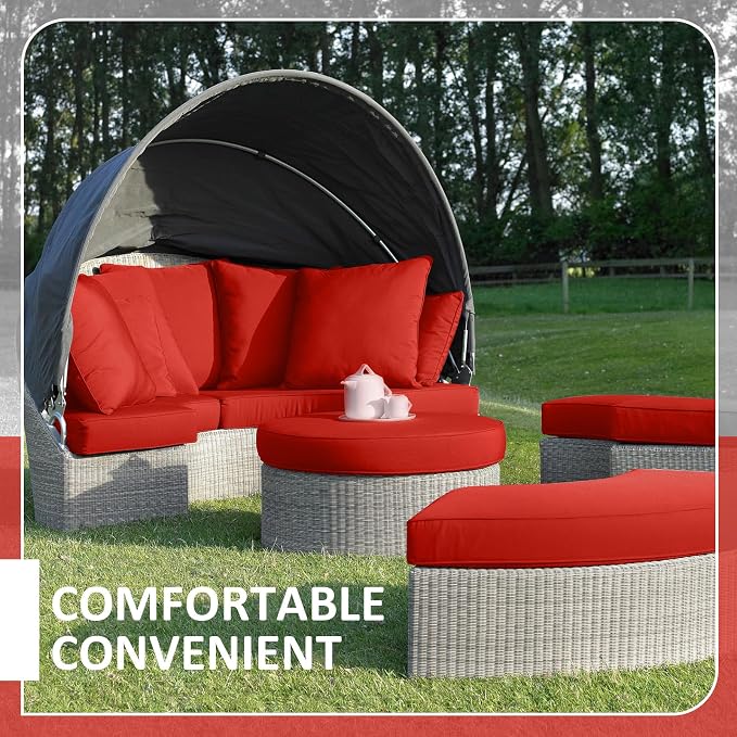 Patelai 66" Outdoor Daybed Cushion Cover Round Replacement - Image 5