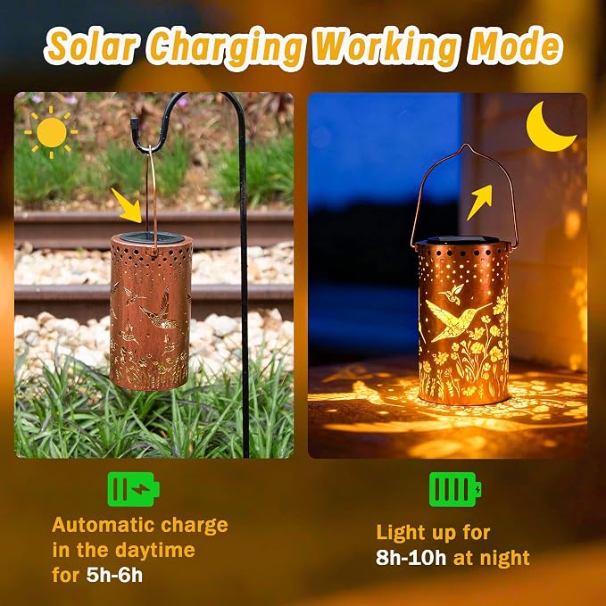 Hummingbird Solar Lanterns Outdoor Waterproof, Birthday Gifts - Image 3