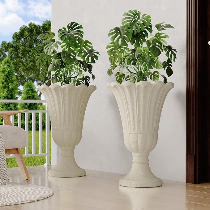 23" Tall Planters for Outdoor Plants Set of 2, Planter - Image 5