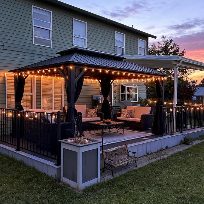 PURPLE LEAF 10'x14' Hardtop Gazebo by PURPLELEAF