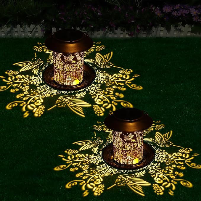 2 Pack Bird Feeders for Outdoors Hummingbird Garden Decor Gifts for Women Mom - Image 2