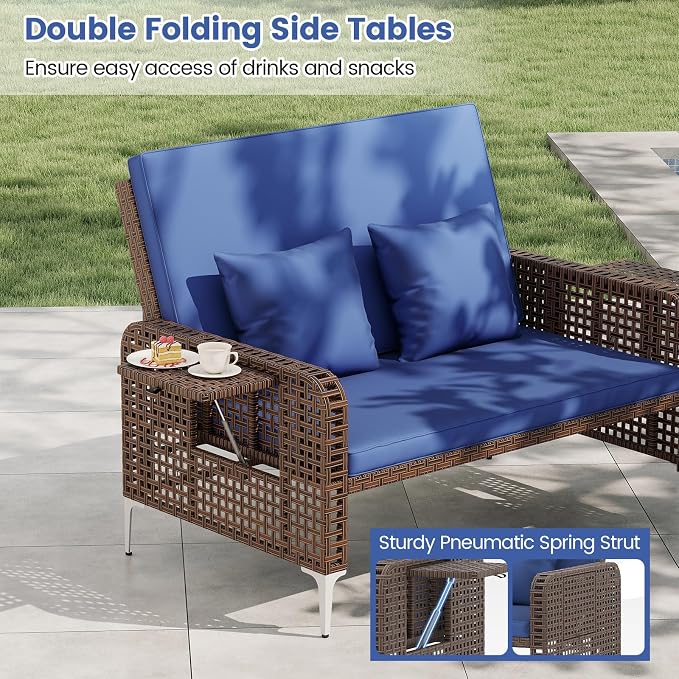 Tangkula Patio Rattan Daybed - Image 8